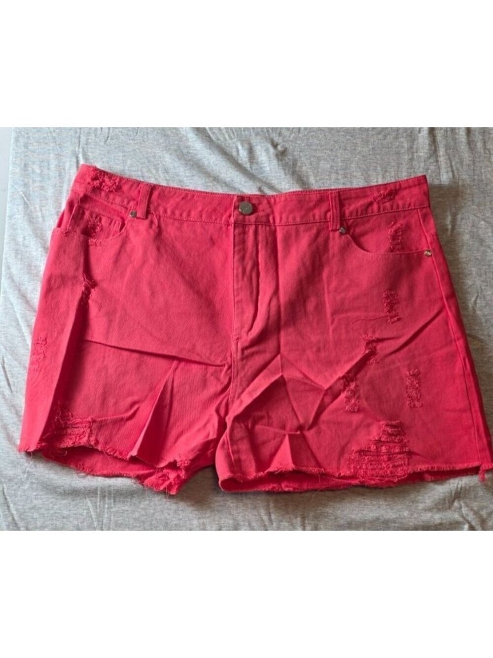 Hot Pink Women's Distressed Denim Shorts size 7/8